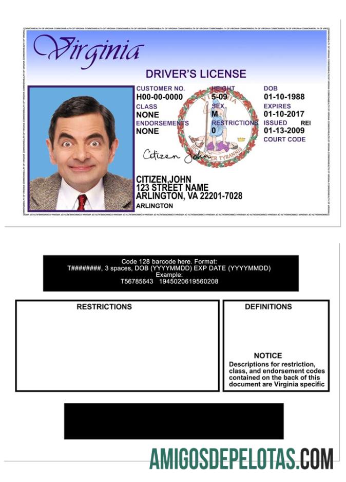 EUA Virgina DL Versão 2 baixar para verificação